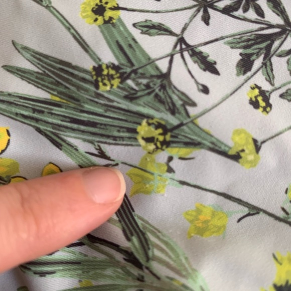 Kortni Jeane bathing suit size small two piece green floral peplum high waisted - Picture 4 of 5